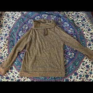 Terry funnel neck sweatshirt